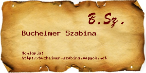 Bucheimer Szabina névjegykártya